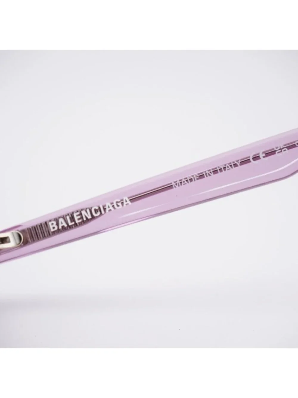 Balenciaga BB0404SK 004 Sunglasses Shiny Violet Cat Eye Frame, Violet Lenses